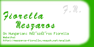fiorella meszaros business card